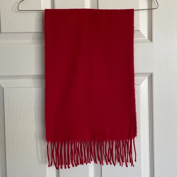 Cejon Accessories - Red Cashmere Cejon Fringe Scarf